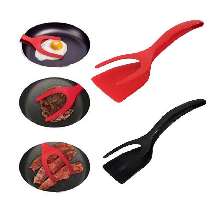 Multifunctionele 2 In 1 Non-stick Brood Ei Draaiers Koken Tang Gadgets Voor Keukengerei Siliconen Spatel Koken Tool