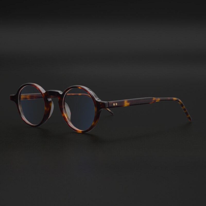 Hecho a mano Vintage redondo acetato de gafas graduadas con montura para hombres y mujeres círculo Retro gafas miopía gafas óptica