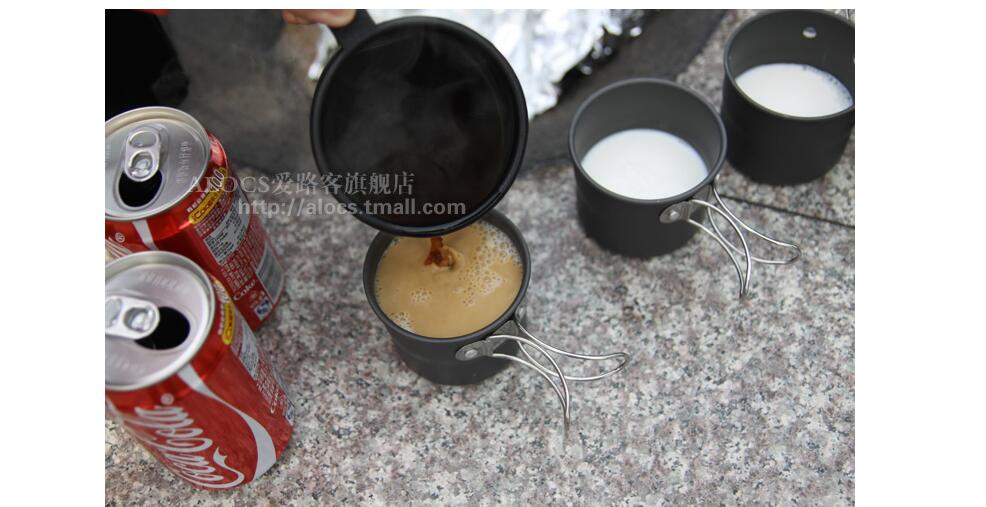 Märke alocs alocs portabel utomhuscamping vandring kaffekanna & kaffespis cw -em01 reseset