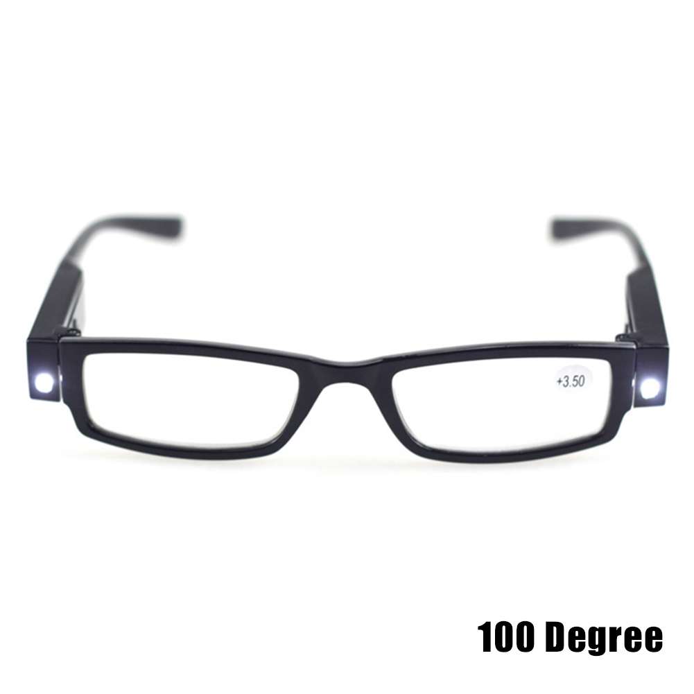 Førte forstørrelsesbriller læsebriller belysning forstørrelsesglas briller med lys dja 88: 100 grader