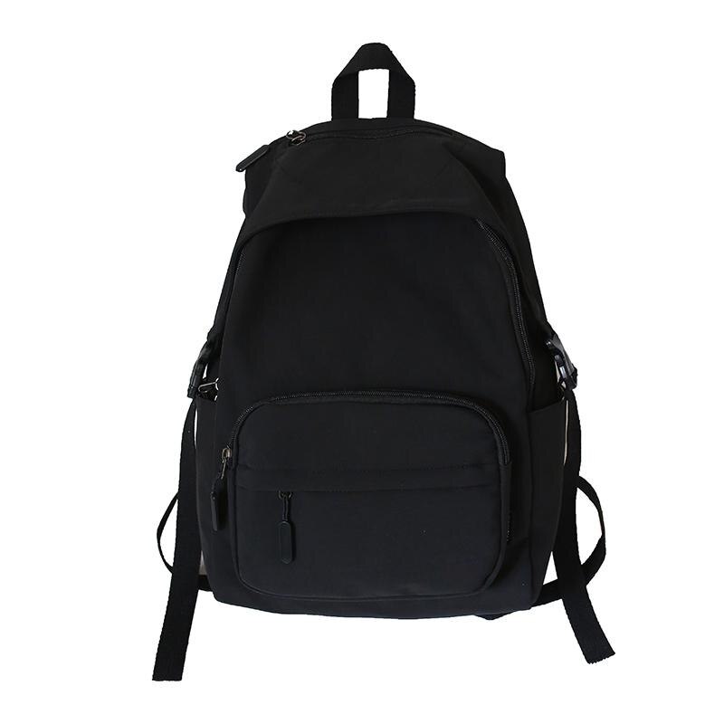 7 farben Nylon Rucksack Wasserdichte Bagpack lässig Rucksack shoudler zurück Pack Schule Taschen Für Teenager Mädchen Mochila Escolar: schwarz