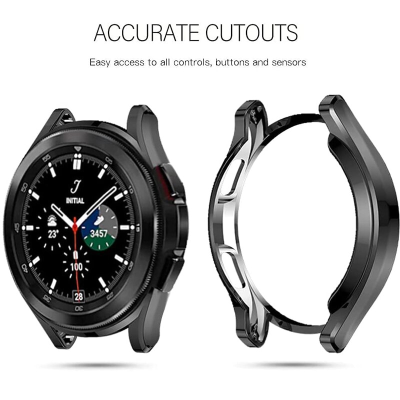 Coque de protection en silicone Tpu pour Samsung Galaxy Watch 4, 4,46mm 42mm, étui classique pour montre intelligente