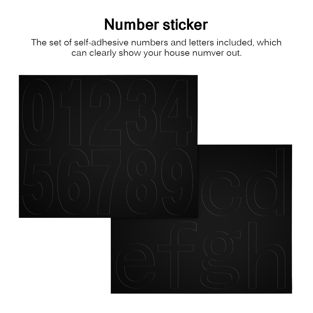 House Number Outdoor Motion Sensor Door Number Light Home Letter Number Stickers Solar Waterproof Wall Lamp Door Number