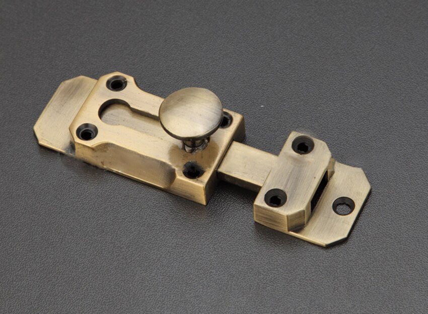 3/4/5 Inch Solid Zinc Alloy Security Dead Bolt, Antique Door Slide Latch Lock, Heavy Duty Gate Safety Sliding Bolt Latches