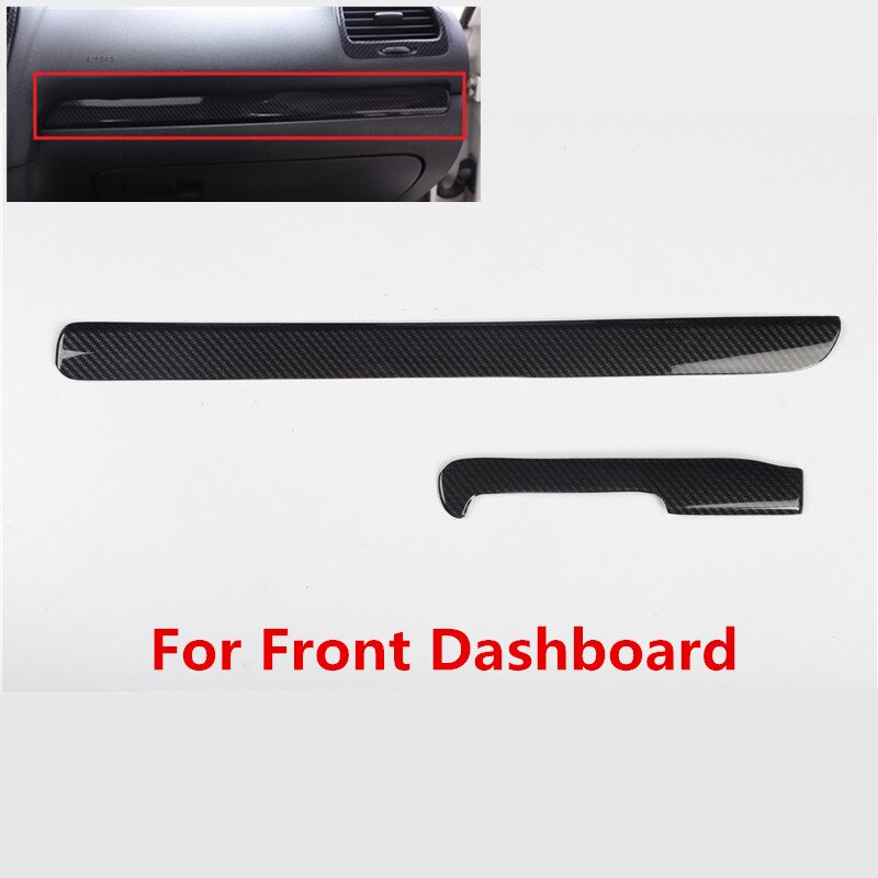 5D Koolstofvezel Gedrukt Auto Center Console Cover Handvat Sticker Gear Panel Moulding Trim Voor Volkswagen Golf 6: For Front Dashboard