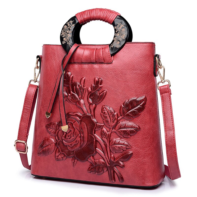 Sac à main à bandoulière unique pour femmes, sacoche à grande fleur, de style ethnique, exclusif,