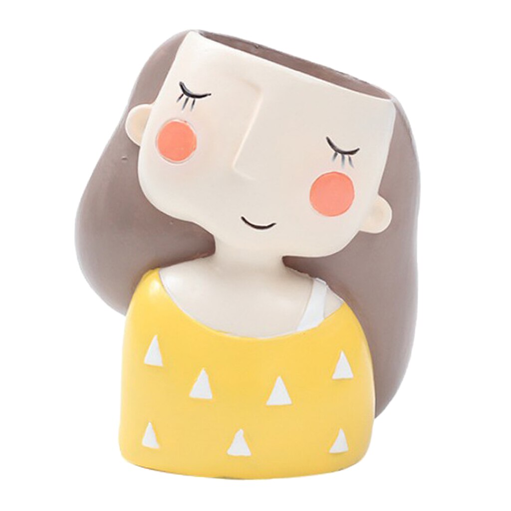 Hars Leuke Meisje & Jongen Mini Bloempotten Cactussen Succulent Plant Container Bloempot Tuin Planter Venster Doos Thuis Diy decor: B