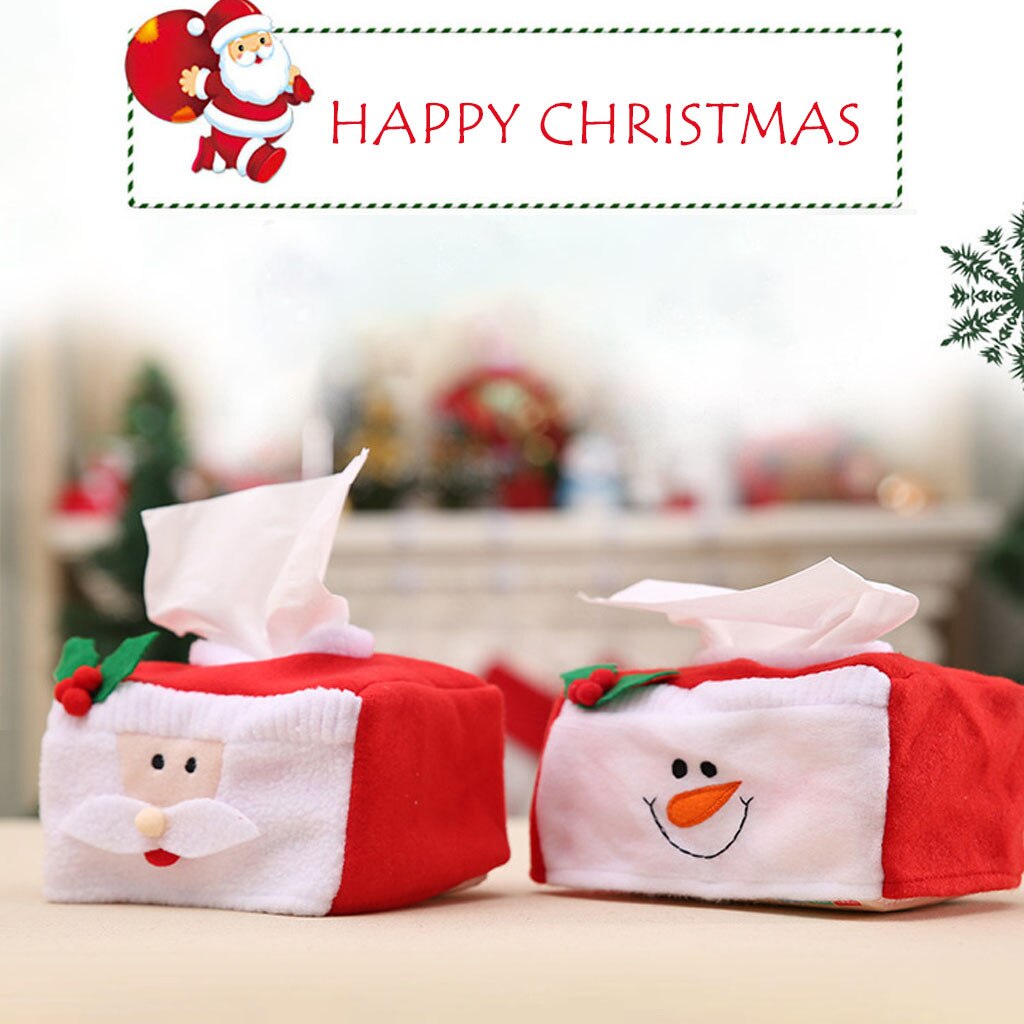 Year Christmas Decorations Christmas Tissue Box Set Christmas Desktop Decoration Tissue Box