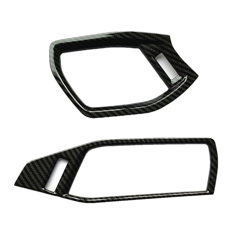 Carbon Fiber Dashboard Air Conditioner Vent Cover Trim Decoration Panel Vent Frame Car Accessories for Ford Focus +