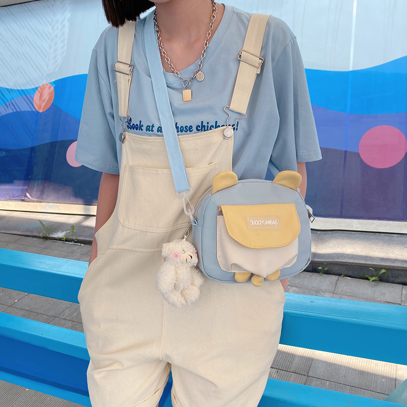 Vrouwen Crossbody Tassen Kleine Mobiele Telefoon Portemonnee Tas Meisje Leuke Canvas Schouderband Handtas