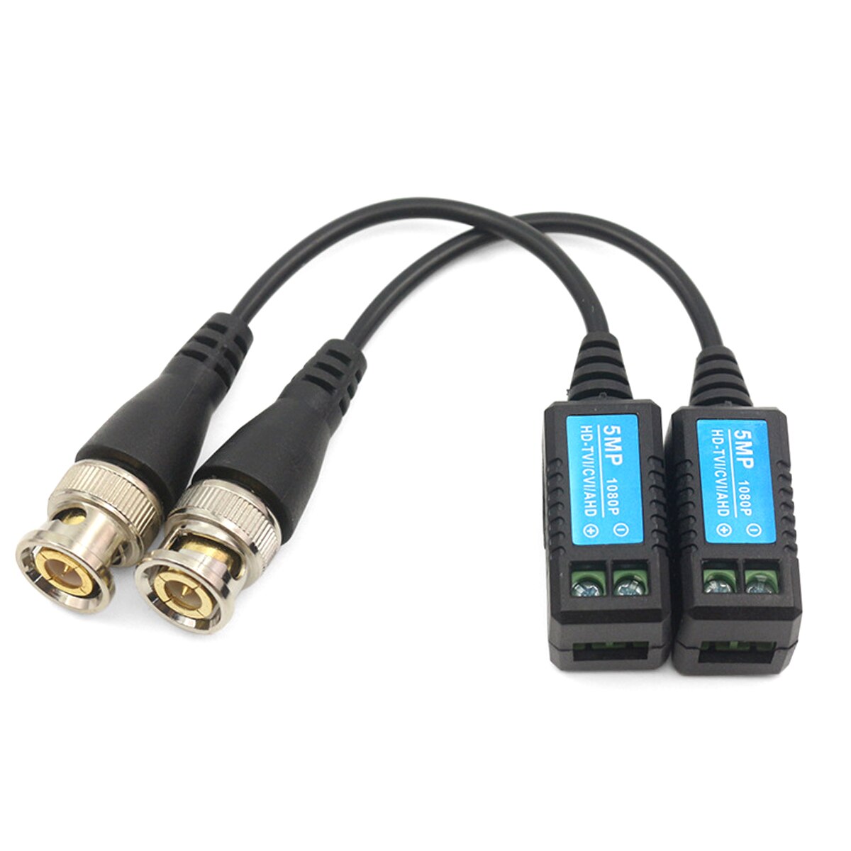 1Pair HD 1080P Video Balun Twisted Pair Transmitter Connecter for Camera HD-TVI/CVI/AHD
