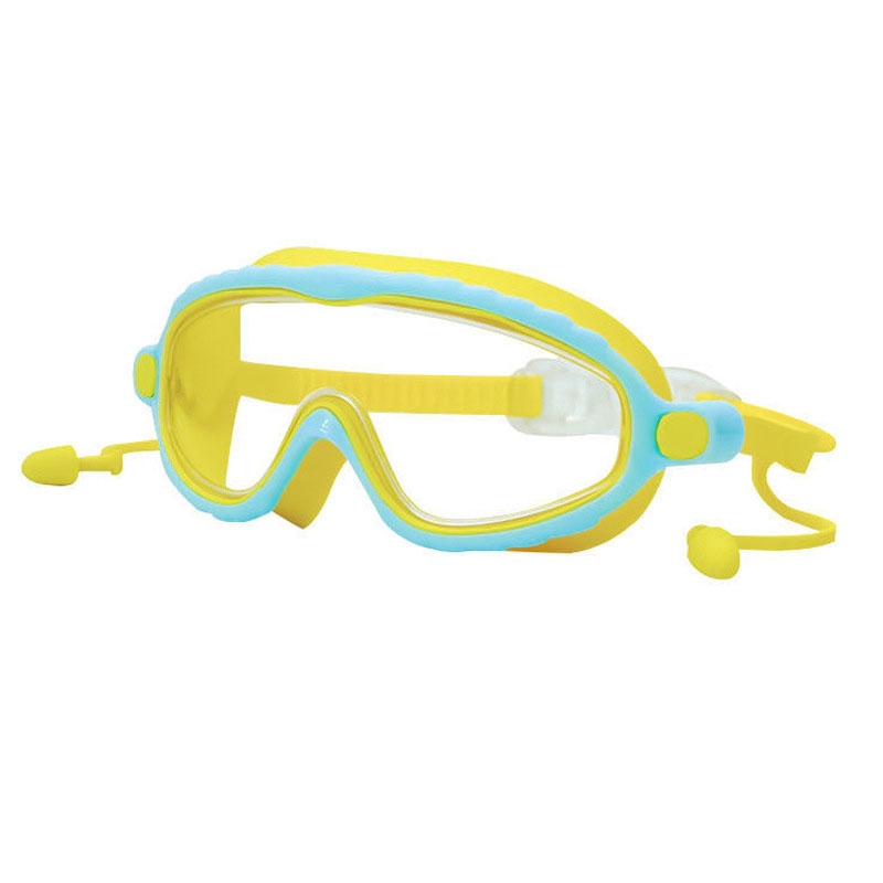 Kids Swimming Goggles for Boys & Girls (3-15 Years) - Big Frame HD View, Anti-Fog, No-Leak, Comfortable Silicone Swim Goggles: WHITE
