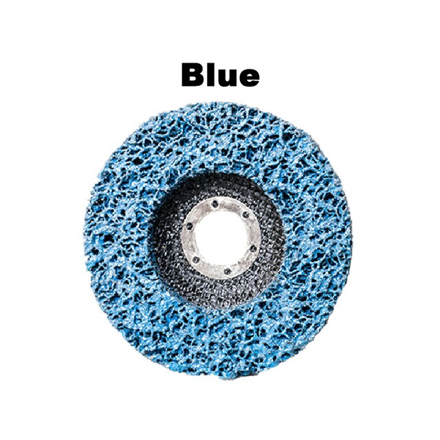125mm Poly Strip Disc Abrasive Wheel Paint Rust Remover Clean Metal Motorcycles Grinding Wheel Tool for Angle Grinder Polish Car: BLUE