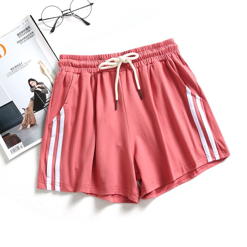 Sports Shorts Women Summer Anti Emptied Loose Running Shorts Casual Lady Elastic Waist Beach Correndo Short Pants