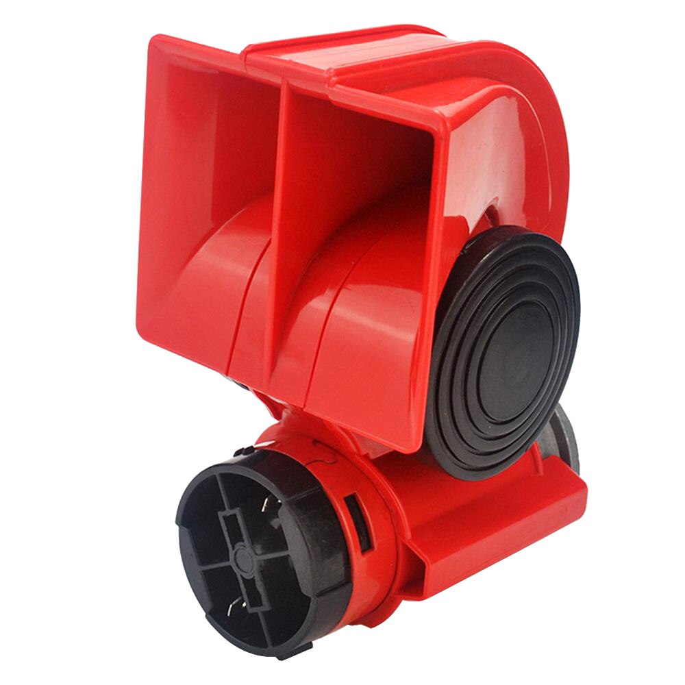 12V 250DB Super fort klaxon Auto double ton Compact Air cornes Kit voiture camion Train bateau double ton haut-parleur rouge pour moto: Default Title