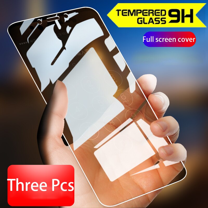 3Pcs/lot Full Tempered Glass For iPhone XR Screen Protector 9H 2.5D Anti Blu-ray Toughened glass