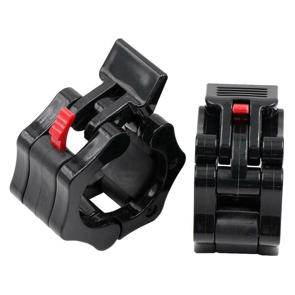 1 paar 25mm Spinlock Kragen Barbell Kragen Schloss Dumbell Clips Clamp gewichtheben Bar Turnhalle Hantel Fitness Körper Gebäude: Black