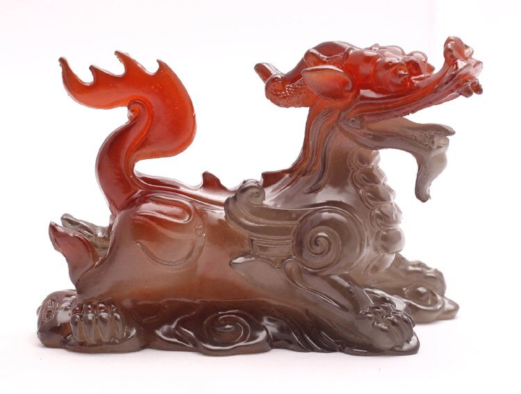 Mascotte allochroïque | kylin jaune, licorne chinoise, Fengshui, meilleurs , , arts et artisanat, ornement, thé pet,S1030B