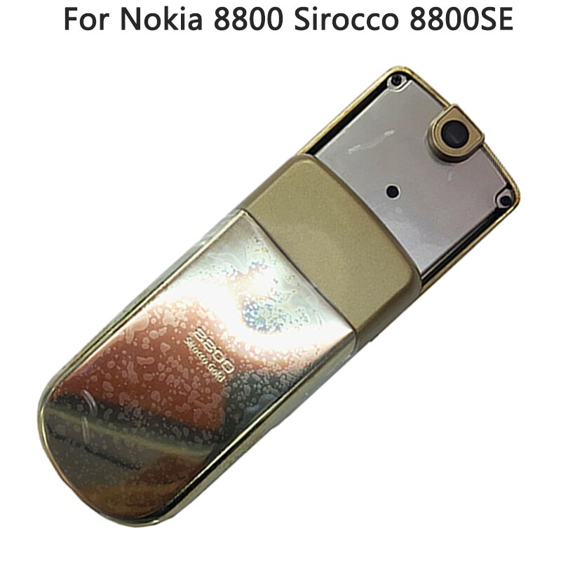 8800SE Volledige Behuizing Voor Nokia 8800 Sirocco Batterij Cover Frame Case Met Russische Engels Toetsenbord Zwart Zilver Golden