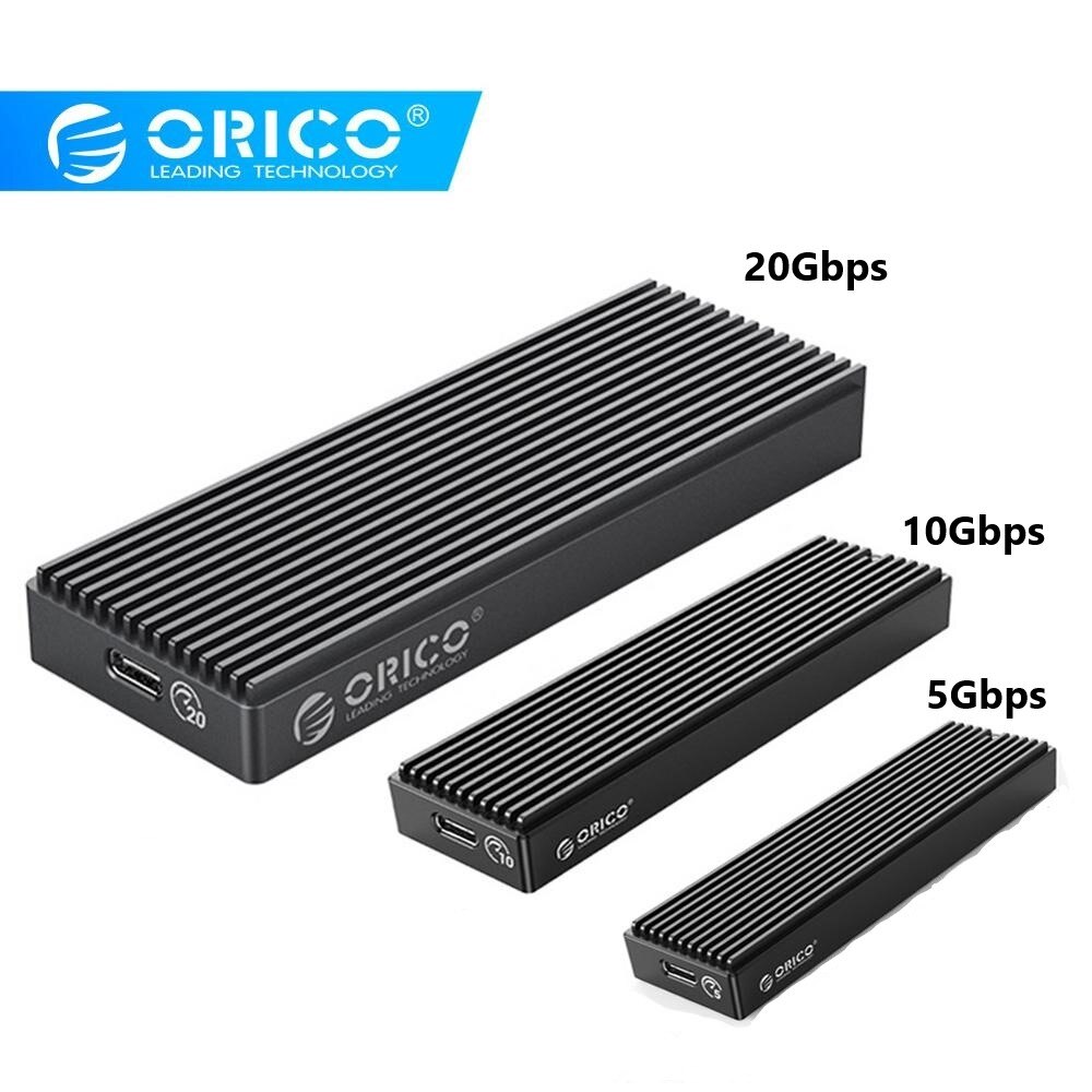 ORICO M2PAC3-G20 20Gbps High Speed Mobile SSD External Case USB 3.2 Type-C M.2 NVMe M Key B+M Key Solid State Drive Enclosure