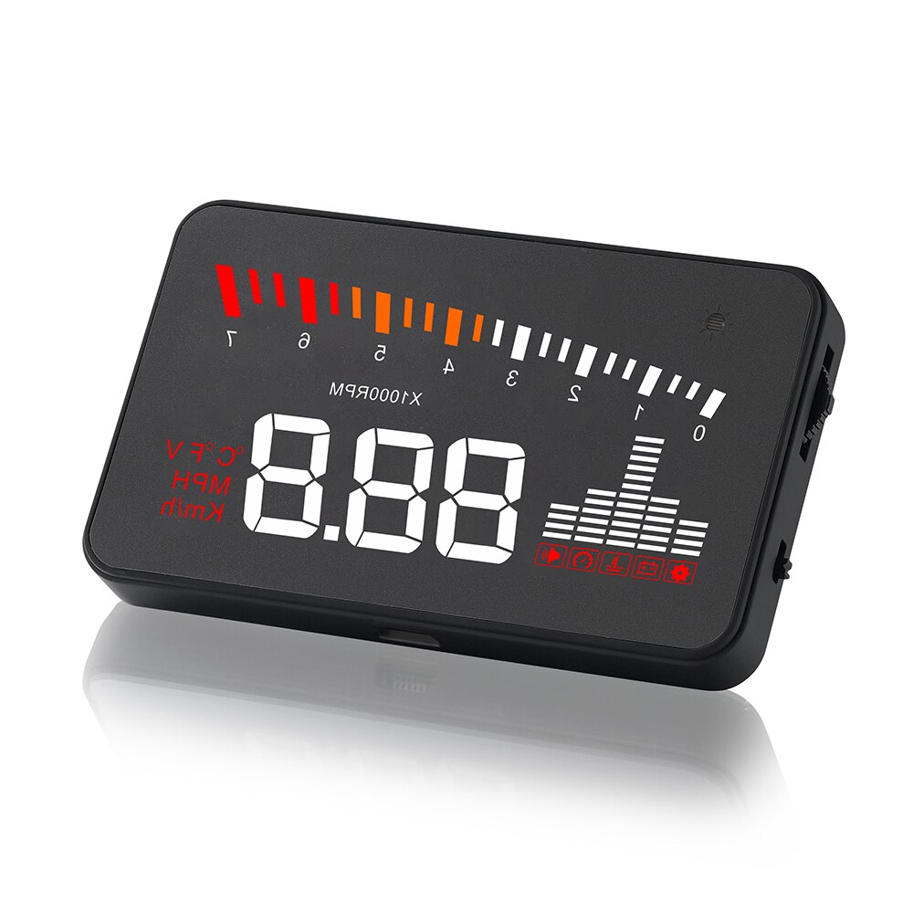 X5 OBD2 Head-Up Display Snelheidsmeter Voorruit Projector Rpm Snelheid Alarm Auto Eu Obd Hud Display Auto Elektronische Obd2 display