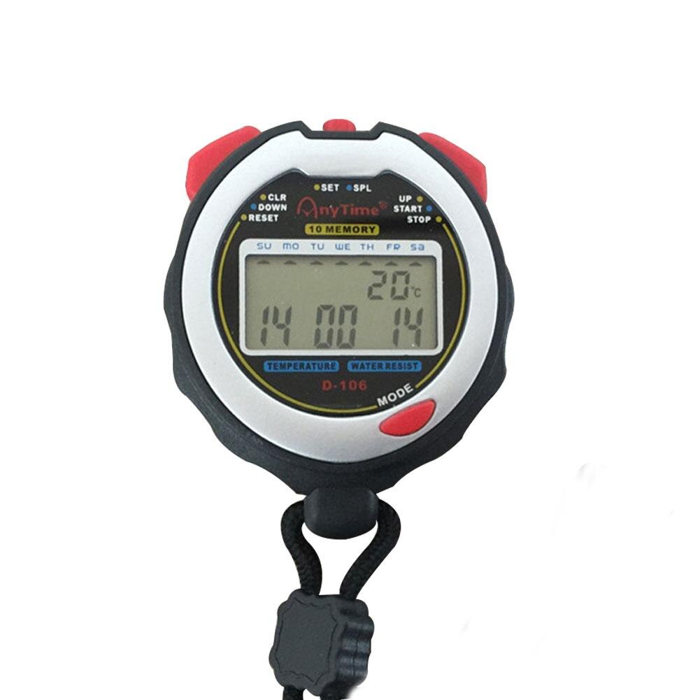 Portable Running Stopwatch Sport Counter Alarm Referee Chronograph Digital Timer