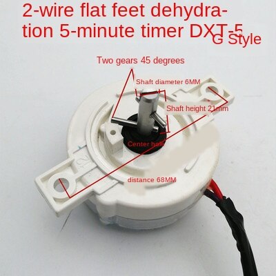 Applicable midea Little Swan Semi-automatic Washing Machine Timer Double-tube Washing Machine Accessories DXT15 DXT35: Silver