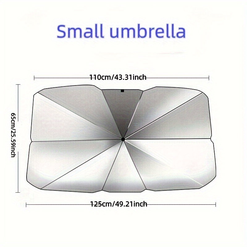 Paraguas de coche , cortina de sombra de bloque frontal, suministros especiales para interiores de coche, artefacto de protección solar completo, aislamiento térmico, 2024: Plata