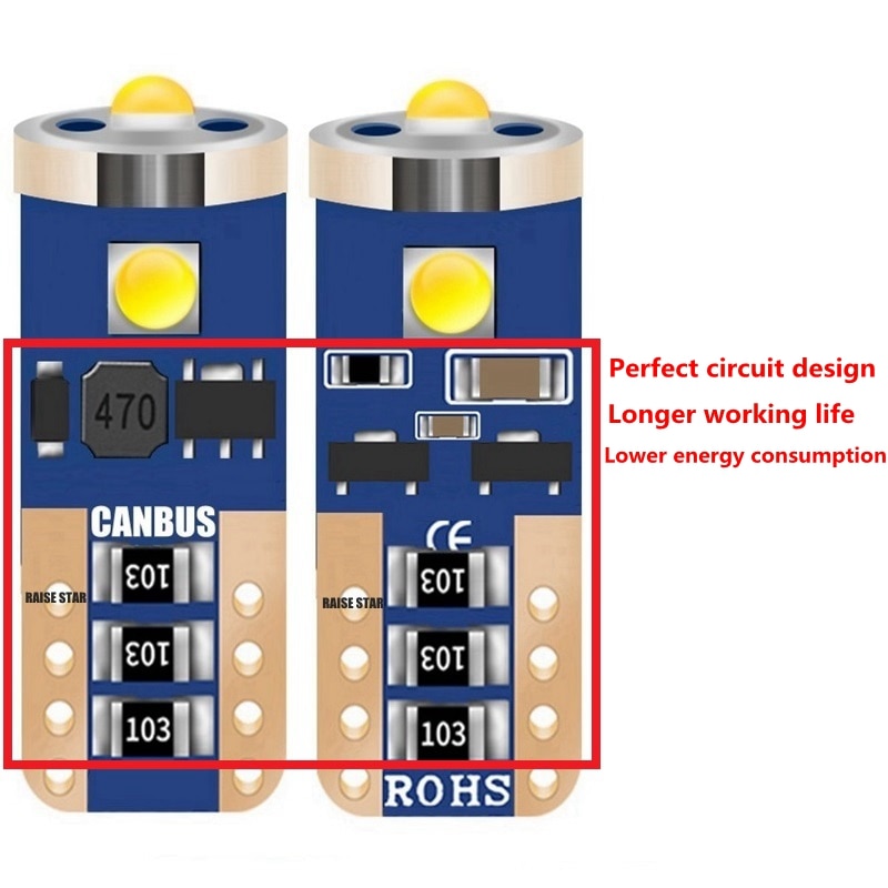 T10 W5W WY5W Cree Chip LED Auto Parking Lichtbron Canbus Foutloos Auto Reading Dome Lamp Wedge staart Side Bulb