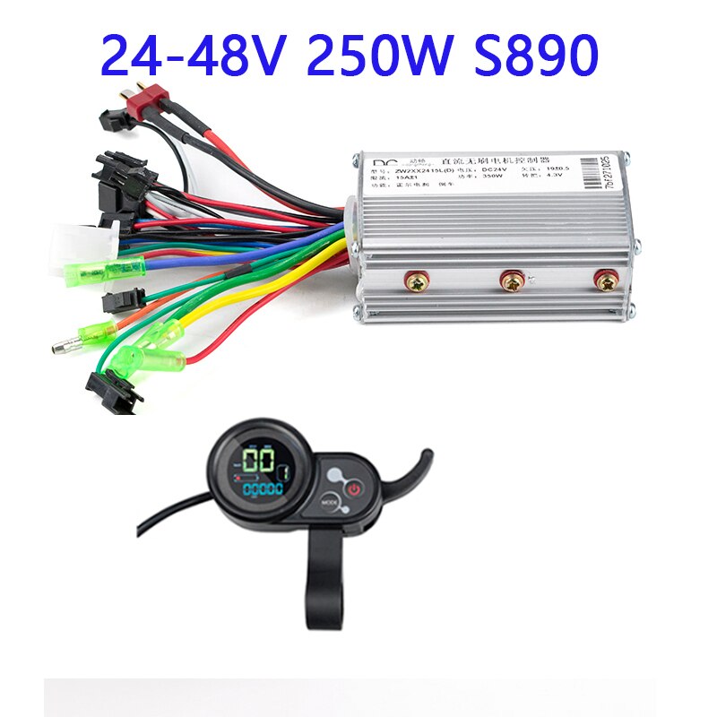 36/48V Ebike Controller With Lcd Display For Electric Scooter Controller Electric Bike Controller Kit Electric Bike Display S5: 24-48V 250W S890