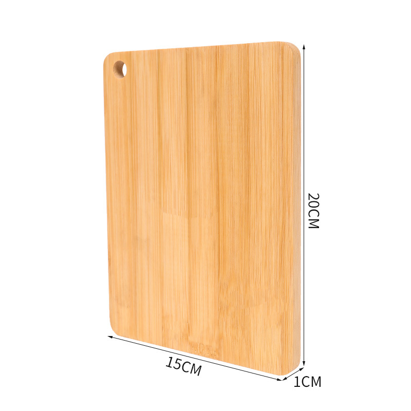 Tabla de cortar de bambú de doble cara para el hogar, tabla de cortar gruesa a prueba de moho, inodoro, tabla de cortar de carne para frutas y verduras: Rojo