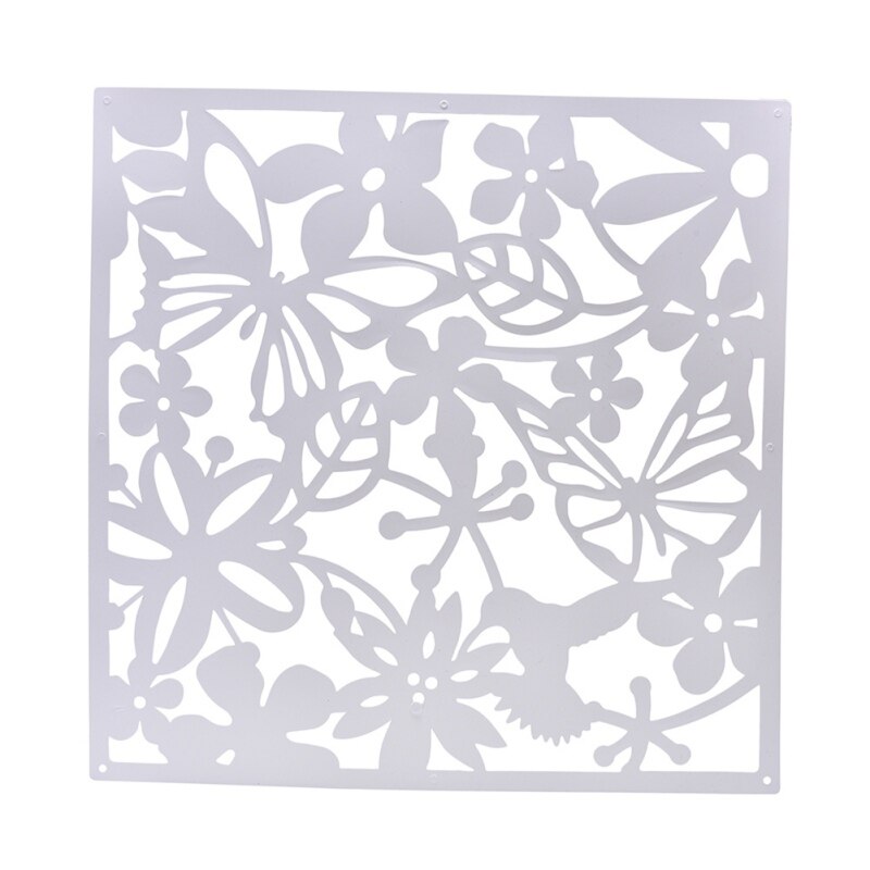 1pc fjäril fågel blomma ihålig hängande skärm skiljevägg avdelare panel rum gardin heminredning: Vit