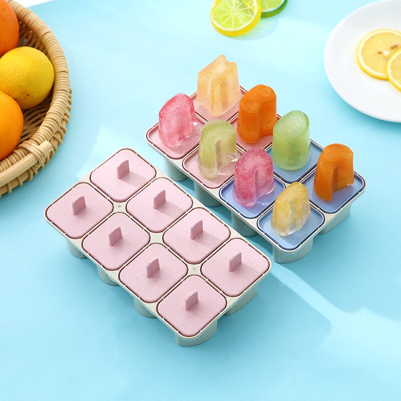 Wheat Straw Diy Letter 8 Lattice Ice Cream Stick Mould Cute Wheat Straw Ice Cream Block Mould