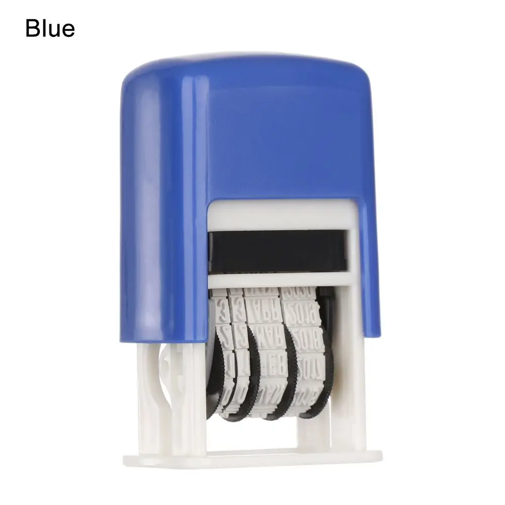 Durable Square Scrapbook Ink Date Stamp Multicolor Plastic English Seals: PURPLE