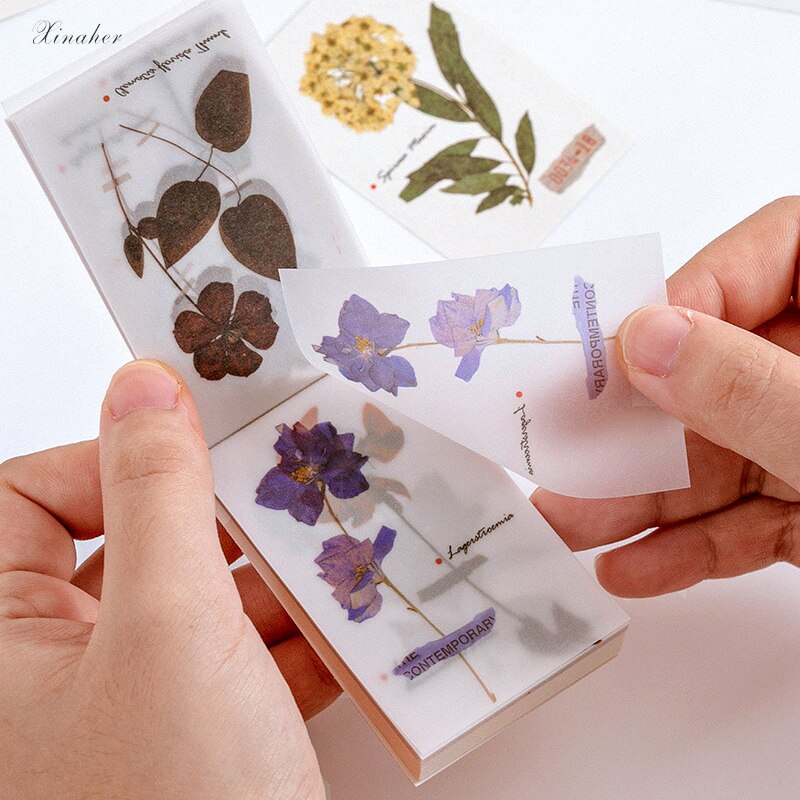 80 stk soppblomstblad mini boksider materiale papir søppel journalplanlegger scrapbooking årgang dekorativt diy håndverk papir