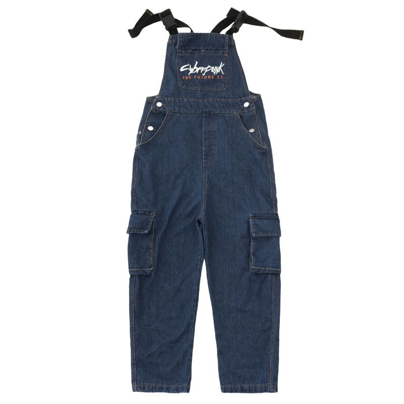 Peto vaquero de Hip Hop para niños y niñas, pantalones Cargo, Mono Grande, ropa holgada, disfraz de para adolescentes: 180