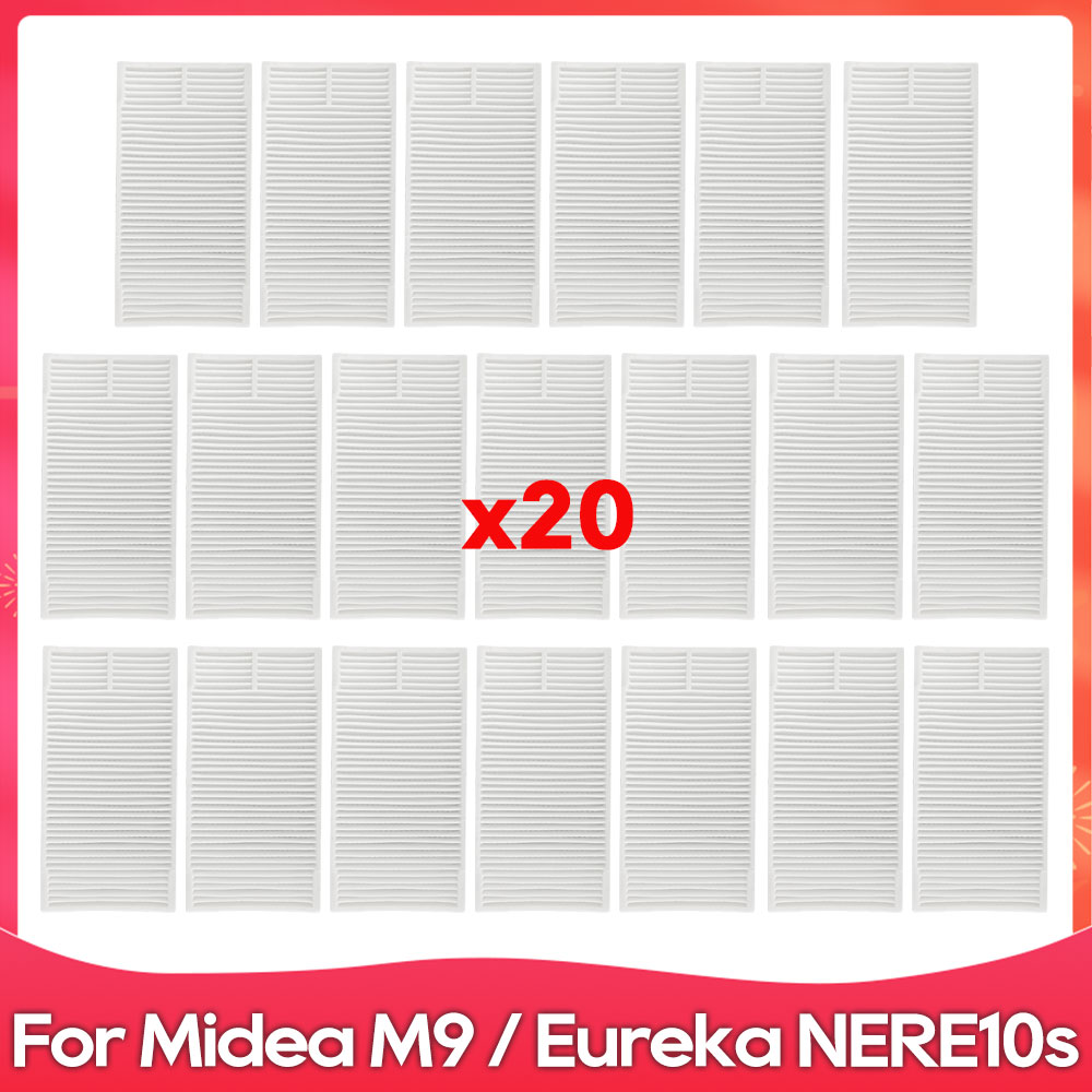 Compatible con ( Midea M9 / Eureka E20 Plus / NERE10s E10S / Obode A8 ) Piezas de Repuesto, Accesorios, Cepillo Principal y Lateral, Filtro, Paño de Mopa.: Chocolate
