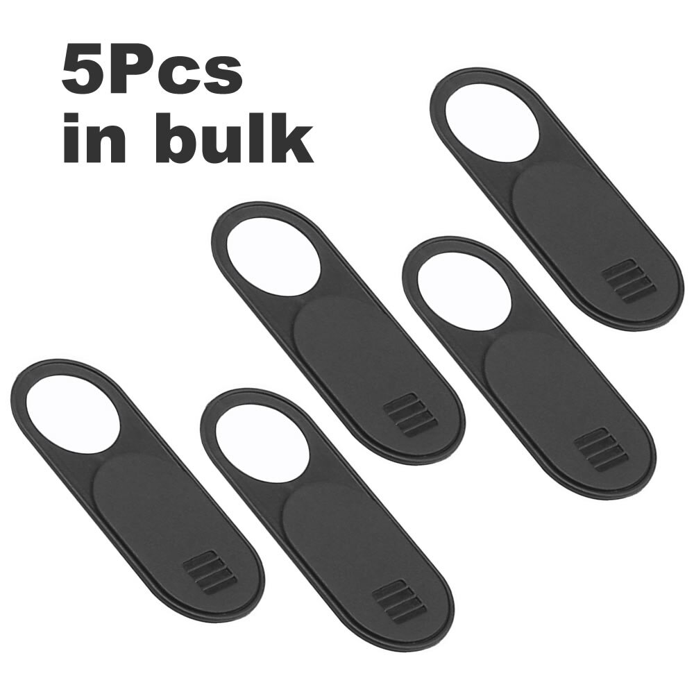 5Pcs/10Pcs Colorful Webcam Cover Universal Camera Antispy Privacy Protection Cover per Laptop Tablet lenti per telefono adesivo Slider: 5pcs black