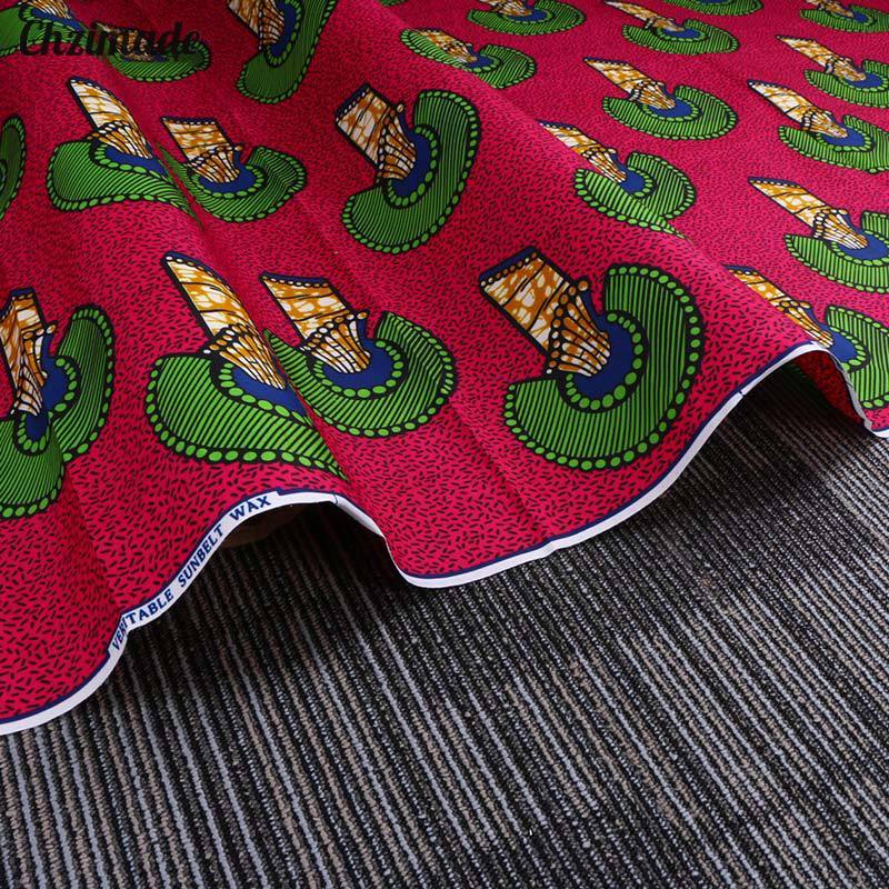 Chzimade 1 yard ankara afrikanske kvinder kjole tissu stof ægte voks batik stof til kvinder festkjole fremstilling