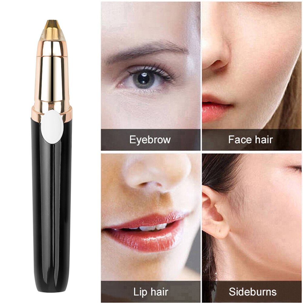 Elektrische Wenkbrauw Trimmer Mini Trimmer Voor Neus Lip Haar Epilator Wenkbrauw Facial Ontharing Pijnloos Eye Brow Scheerapparaat Voor Famale