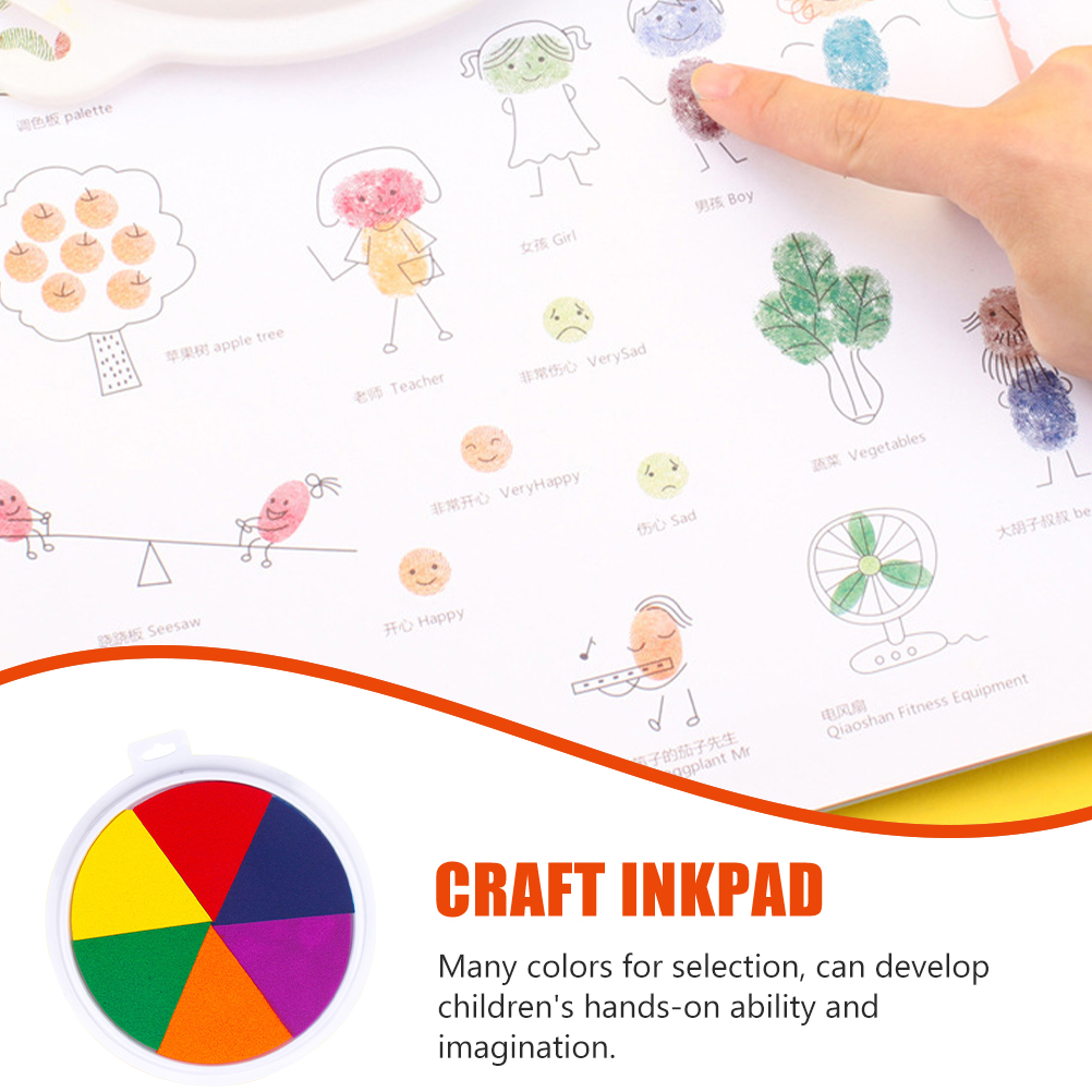 Multi-function Inkpad Portable Ink Pad Children Finger Inkpad Printing Supply