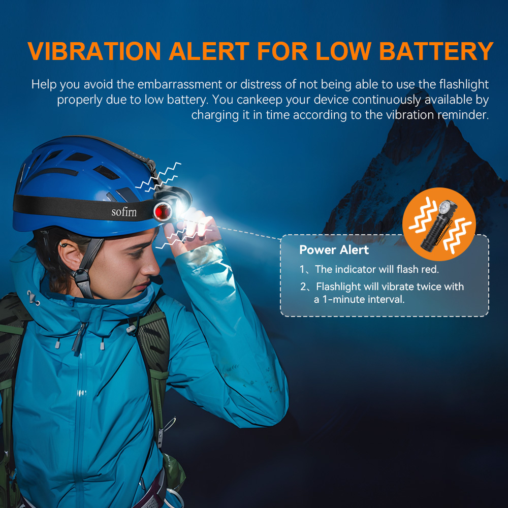 SOFIRN HS41 Linterna frontal 4000lm 21700 USB C recargable con indicador de antorcha LED SST20 con linterna trasera magnética