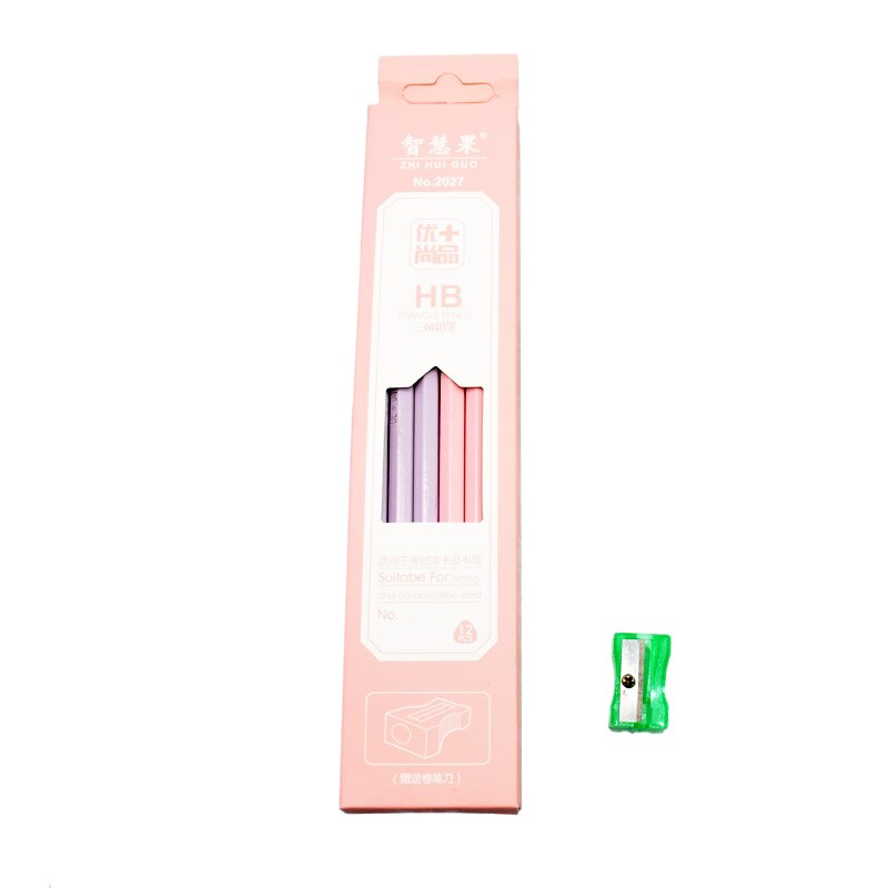 12pcs Student standard pencil Student school pen environmental plastic Shell HB Pencil Learning office stationery supplies