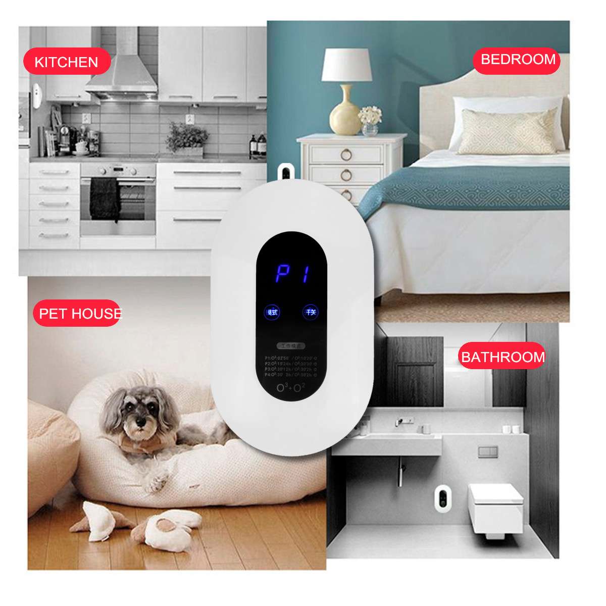 Ozone Generator Air-Purifier Remove Formaldehyde Smoke Dust Purification Home Room Ionizer Purifier Air Cleaner Oil-Diffuser