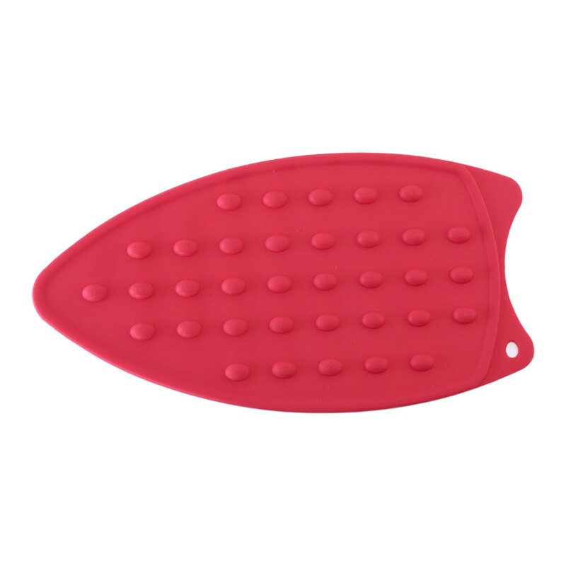 Silicone Iron Protection Rest Pad Mat Rest Ironing Pad Insulation Boards Safe Surface Iron Stand Mat: Red