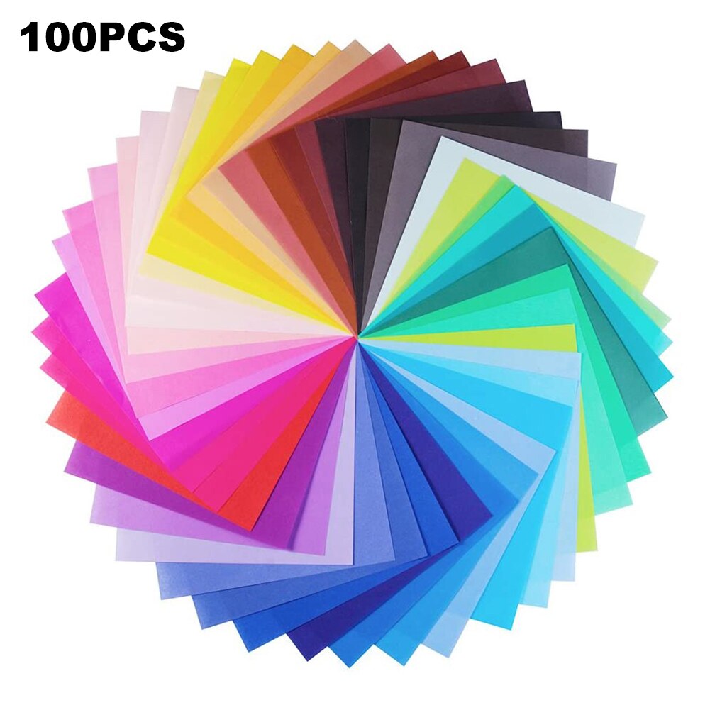 100 Sheets Origami Paper 20x20cm 8 inch Vivid Colours for Arts Crafts Projects MSU88: Default Title