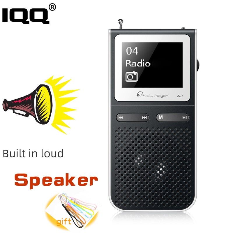 IQQ Hifi Mp3 Spieler Mit Lound Sprechen und 8GB Können Spielen 100 Stunden Gebaut in FM Radio Unterstützung Erweitern bis zu 128GB Tragbare Spieler