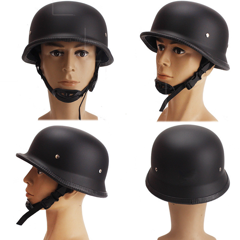 Retro moto rcycle half helm Vintage Duitse leger stijl helm mannen/vrouwen Scooter open gezicht helm moto casco met gratis Goggle