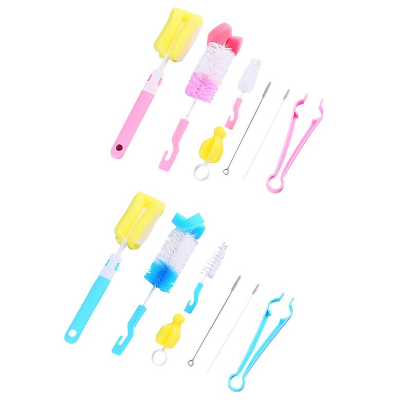 7Stck/einstellen 360 Grad Rotierenden Kopf Reinigung Schwamm Tasse Pinsel Bausatz Baby Flasche Pinsel Pinsel Milch Flasche Waschen reinigung Werkzeuge