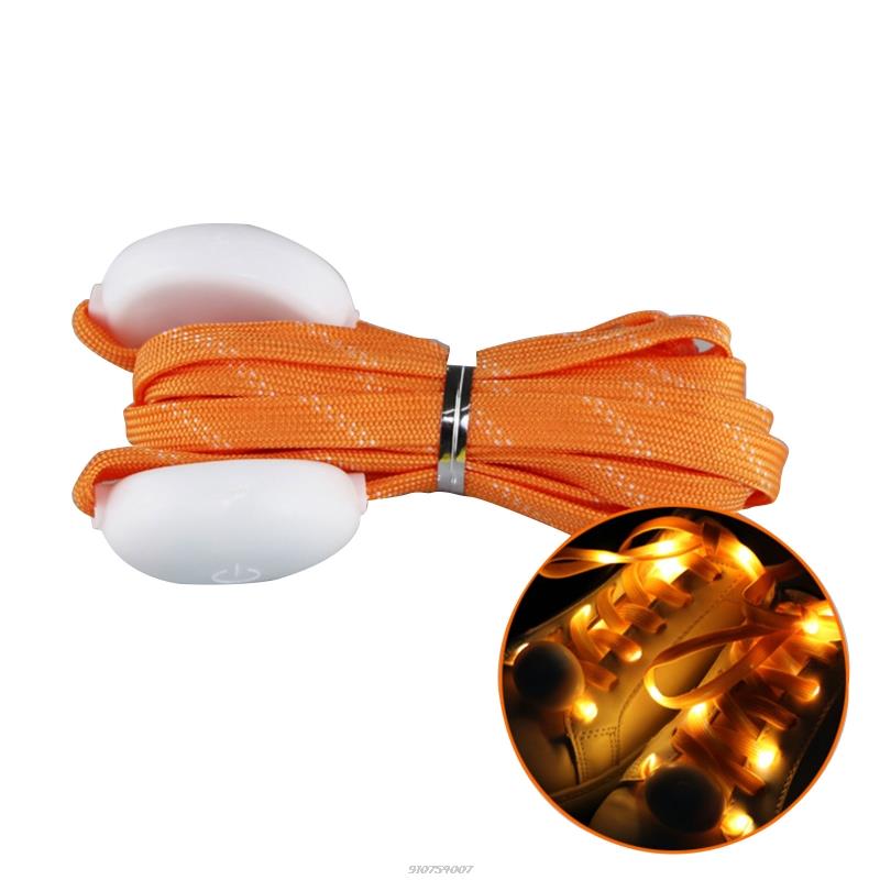 LED accendi lacci per scarpe luce lampeggiante incandescente LED lacci divertenti luminosi lacci per scarpe luminosi colorati per adolescenti adulti F92E: Orange